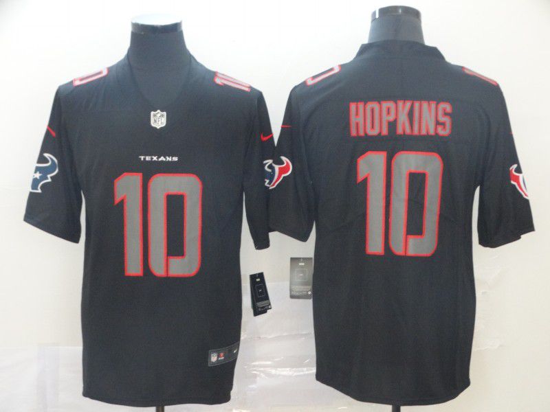 Men Houston Texans 10 Hopkins Nike Fashion Impact Black Color Rush Limited Jersey